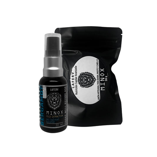 Kit para crecimiento para barba | Minoxidil 20% | Jabón MINOX